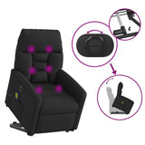 Fauteuil inclinable de massage électrique Noir Tissu