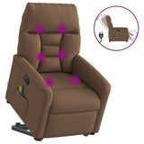 Fauteuil inclinable de massage électrique Marron Tissu