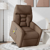 Fauteuil inclinable de massage électrique Marron Tissu