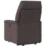 Fauteuil inclinable de massage électrique Marron foncé Tissu
