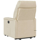 Fauteuil inclinable de massage électrique Crème Tissu