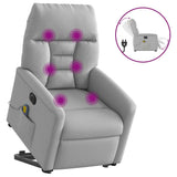 Fauteuil inclinable de massage électrique gris nuage tissu