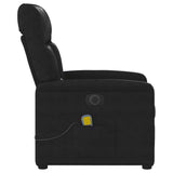 Fauteuil inclinable de massage électrique noir tissu microfibre