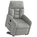 Fauteuil inclinable gris clair tissu microfibre