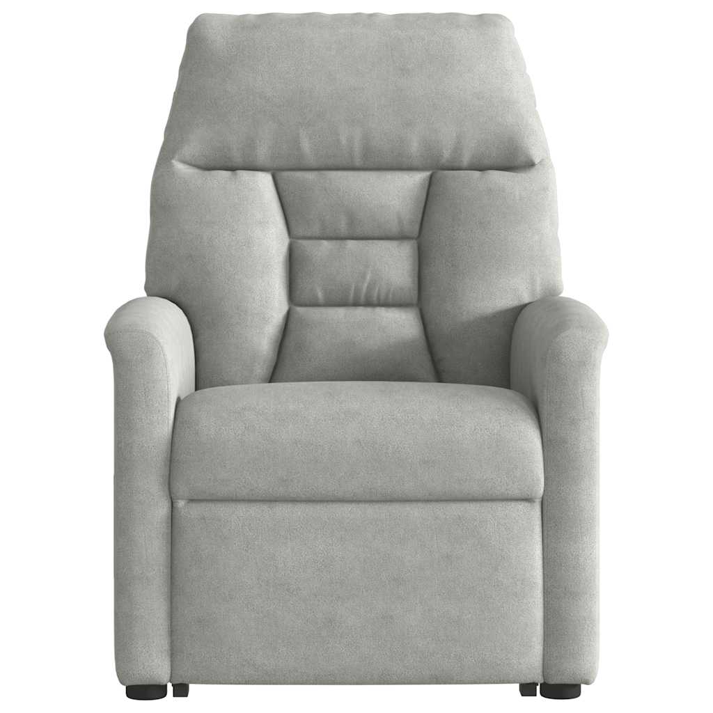 Fauteuil inclinable gris clair tissu microfibre