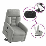 Fauteuil inclinable gris clair tissu microfibre
