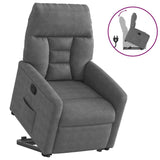 Fauteuil inclinable gris foncé tissu microfibre
