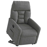 Fauteuil inclinable gris foncé tissu microfibre