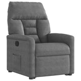 Fauteuil inclinable gris foncé tissu microfibre
