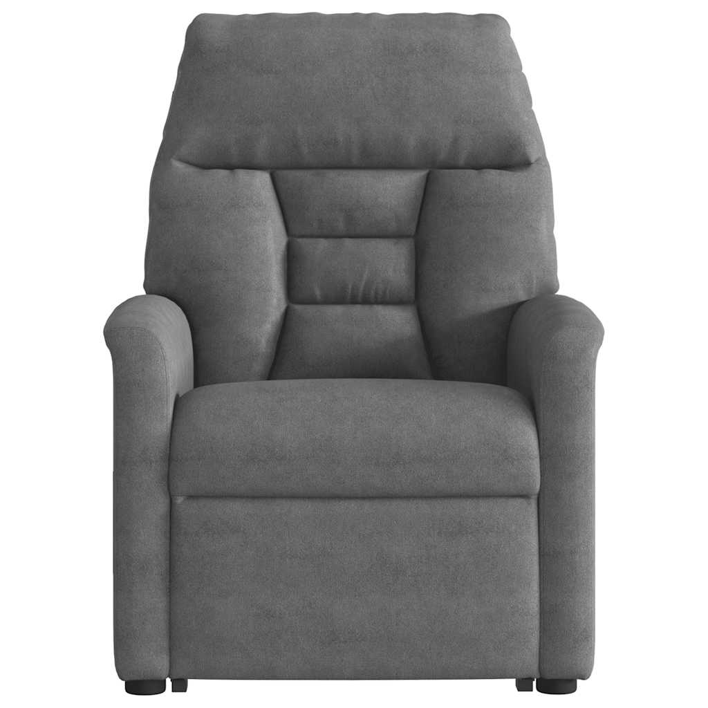 Fauteuil inclinable gris foncé tissu microfibre