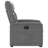 Fauteuil inclinable gris foncé tissu microfibre