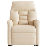 Fauteuil inclinable beige tissu microfibre