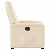 Fauteuil inclinable beige tissu microfibre