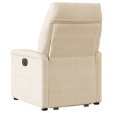 Fauteuil inclinable beige tissu microfibre