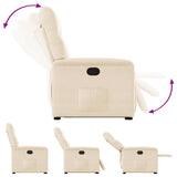 Fauteuil inclinable beige tissu microfibre
