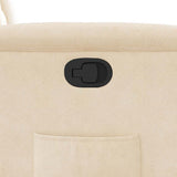 Fauteuil inclinable beige tissu microfibre