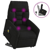 Fauteuil inclinable de massage noir tissu microfibre