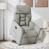 Fauteuil inclinable électrique gris clair tissu microfibre