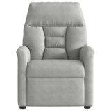 Fauteuil inclinable électrique gris clair tissu microfibre