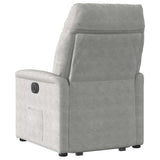 Fauteuil inclinable électrique gris clair tissu microfibre
