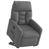 Fauteuil inclinable électrique gris foncé tissu microfibre