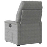 Fauteuil inclinable électrique gris foncé tissu microfibre
