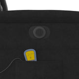 Fauteuil inclinable de massage électrique noir tissu microfibre