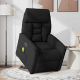 Fauteuil inclinable de massage électrique noir tissu microfibre