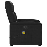 Fauteuil inclinable de massage électrique noir tissu microfibre
