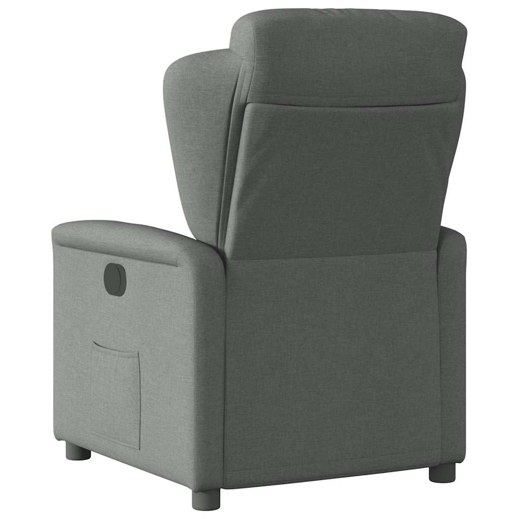 Fauteuil inclinable électrique Gris foncé Tissu