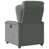 Fauteuil inclinable électrique Gris foncé Tissu