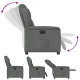 Fauteuil inclinable électrique Gris foncé Tissu