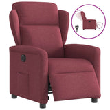 Fauteuil inclinable électrique Rouge bordeaux Tissu