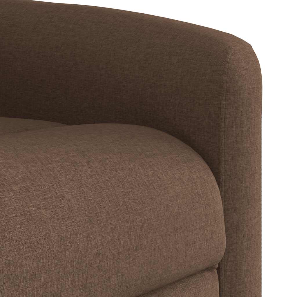 Fauteuil inclinable électrique Marron Tissu