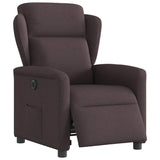 Fauteuil inclinable électrique Marron foncé Tissu