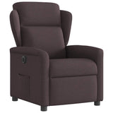Fauteuil inclinable électrique Marron foncé Tissu