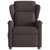 Fauteuil inclinable électrique Marron foncé Tissu