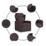 Fauteuil inclinable électrique Marron foncé Tissu