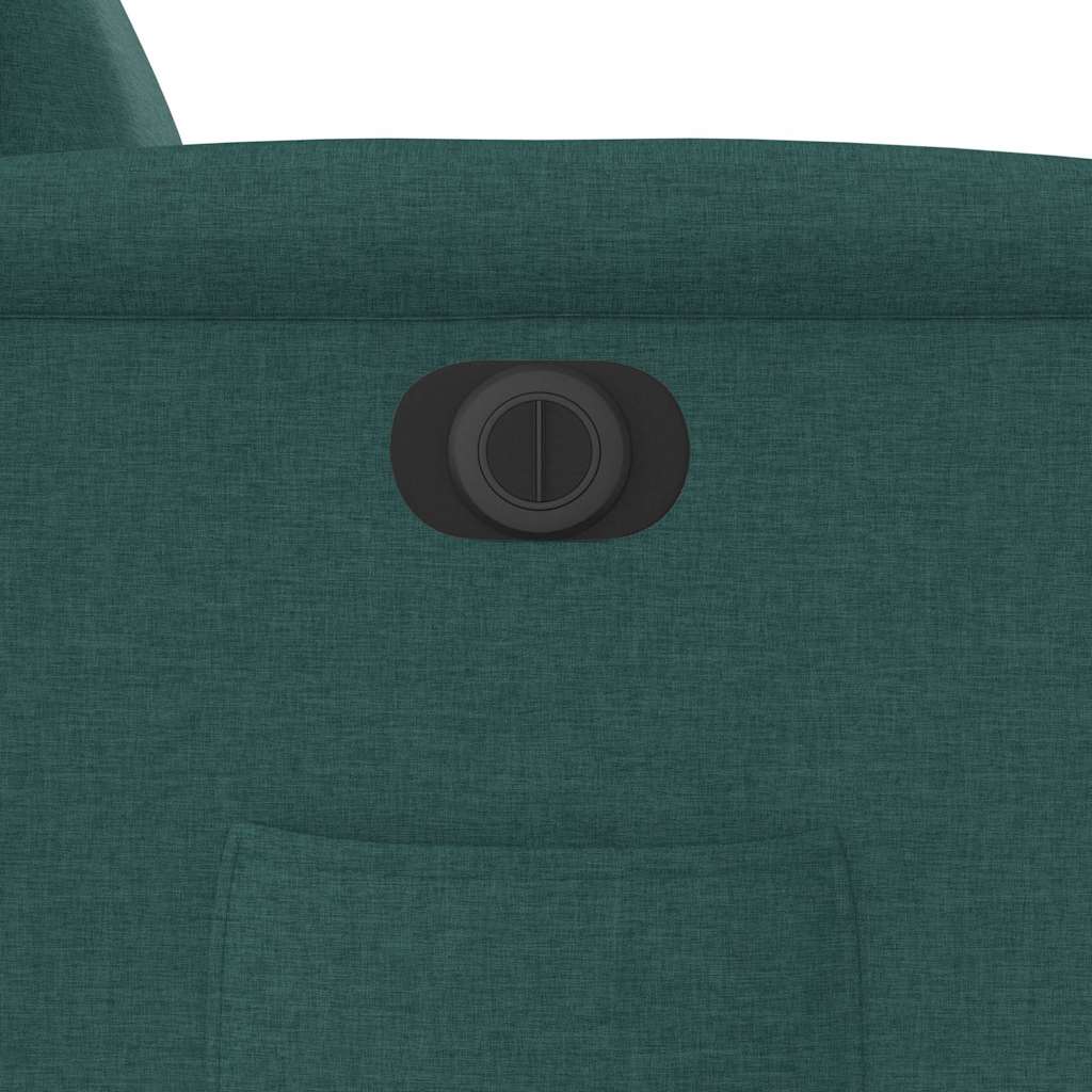 Fauteuil inclinable électrique Vert foncé Tissu