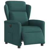 Fauteuil inclinable électrique Vert foncé Tissu