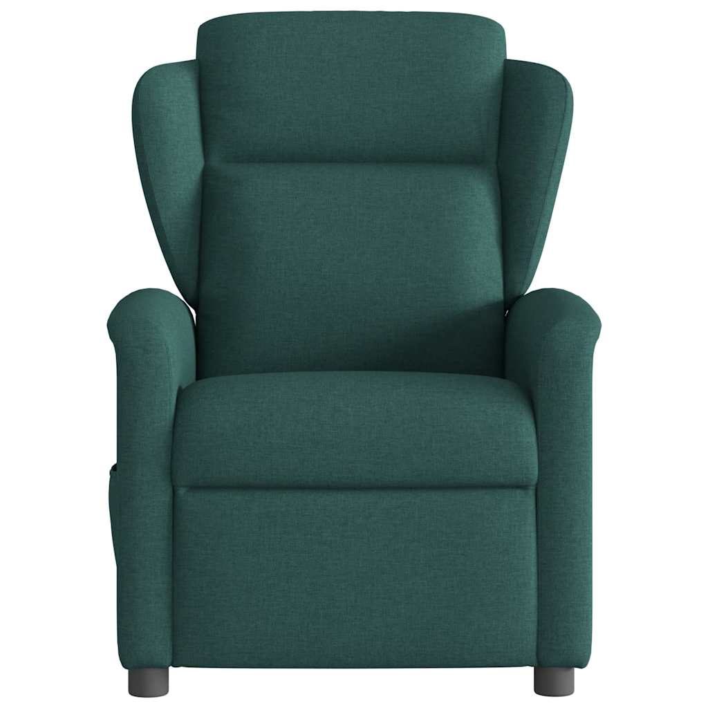 Fauteuil inclinable électrique Vert foncé Tissu