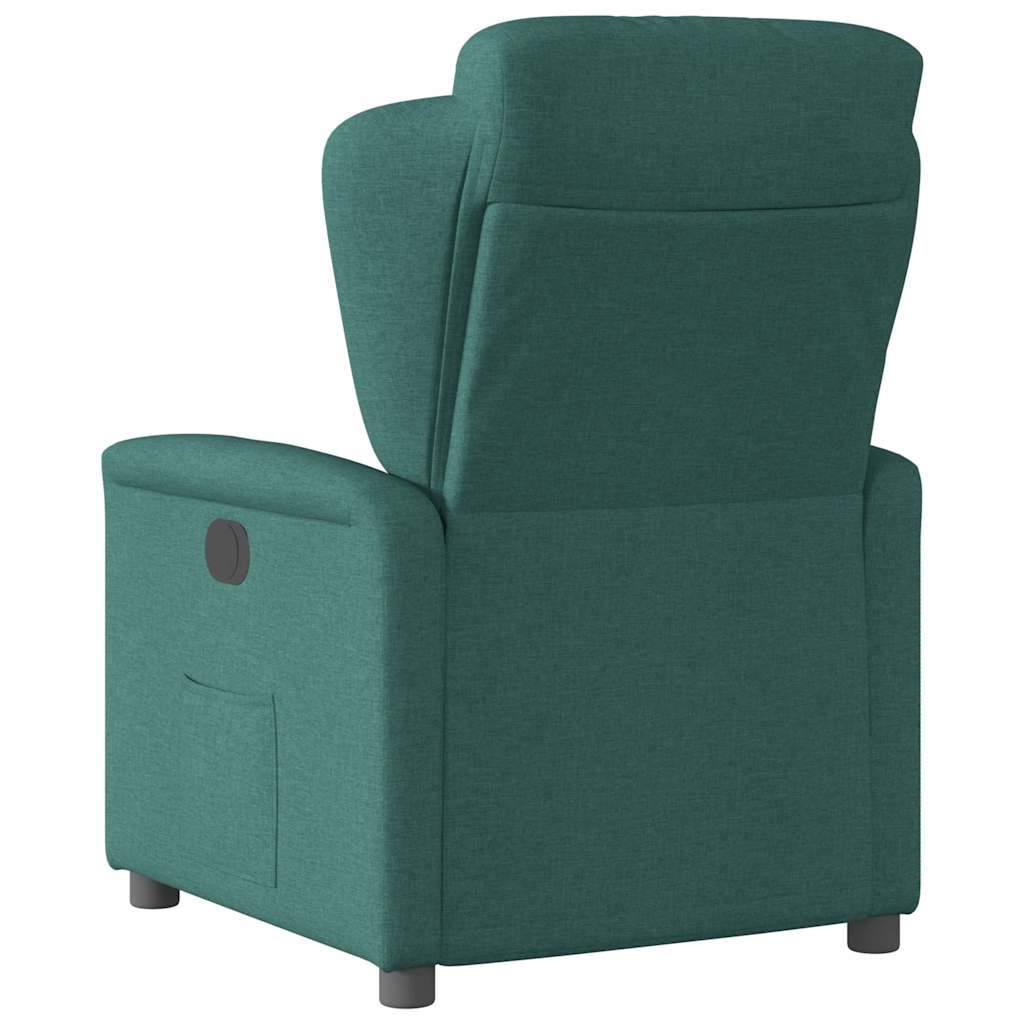 Fauteuil inclinable électrique Vert foncé Tissu