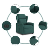 Fauteuil inclinable électrique Vert foncé Tissu
