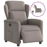 Fauteuil inclinable électrique Taupe Tissu