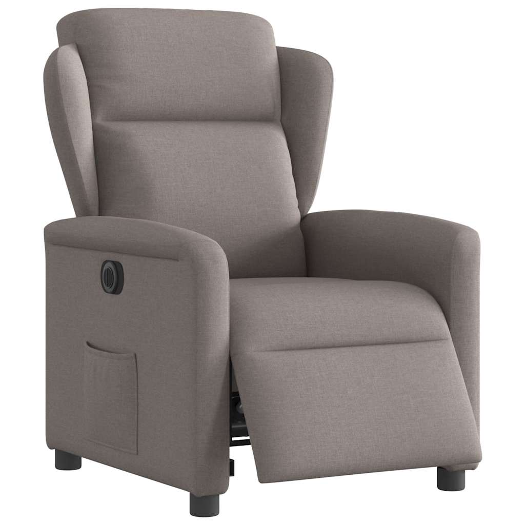 Fauteuil inclinable électrique Taupe Tissu