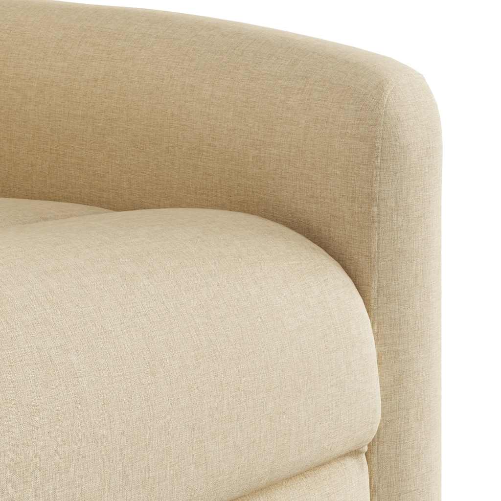 Fauteuil inclinable électrique Crème Tissu