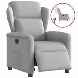 Fauteuil inclinable électrique gris nuage tissu