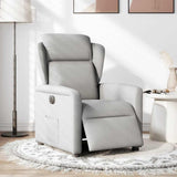 Fauteuil inclinable électrique gris nuage tissu