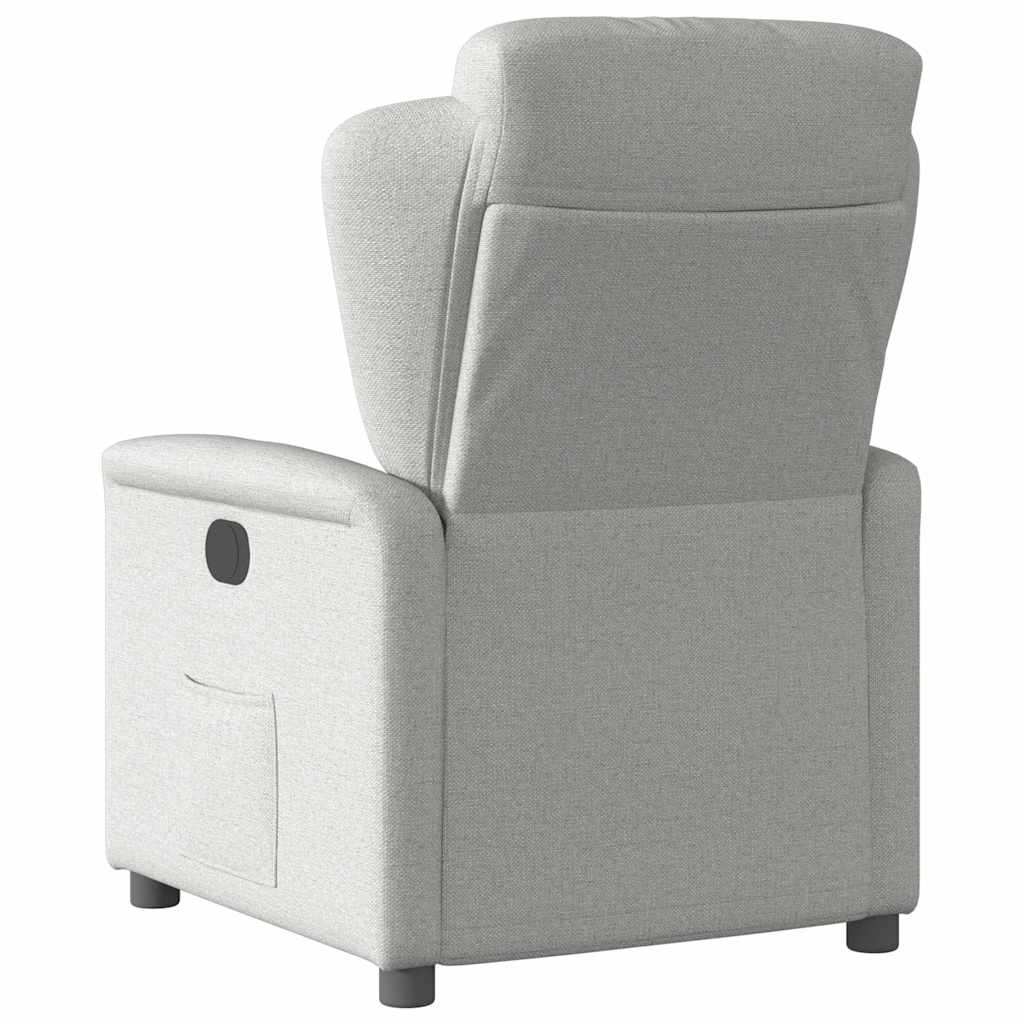 Fauteuil inclinable électrique gris nuage tissu