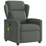 Fauteuil inclinable de massage électrique gris foncé tissu